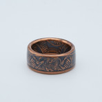 Ben Franklin Bank Note Coin Ring // Copper (Size 9)