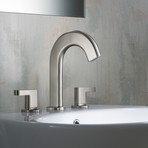 Ino 8" Widespread 2-Handle Bathroom Faucet + Custom Laminar Flow (Chrome)