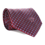 Geo Dot Tie // Red + Light Blue
