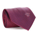 Geo Squiggle Tie // Navy + Red
