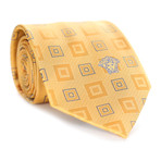 Concentric Squares Tie // Yellow + Blue