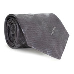 Dizzy Square Tile Tie // Charcoal + Grey