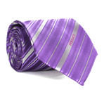 Multi Stripe Tie // Purple + Grey