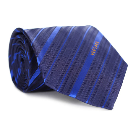 Multi Stripe Tie // Navy + Blue