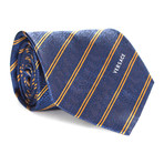 Floral Stripe Tie // Blue + Yellow
