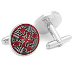 Firenze Petal Cufflinks // Red Multi