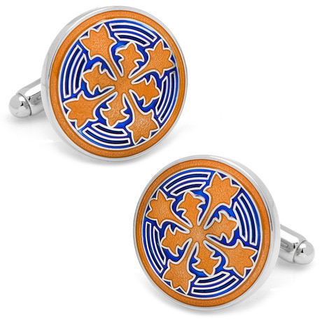 Firenze Petal Cufflinks // Orange Multi