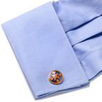 Firenze Petal Cufflinks // Orange Multi