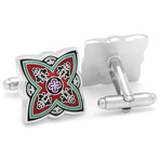 Spanish Bloom Cufflinks // Red Multi