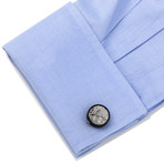 Matte Black Watch Movement Cufflinks // Black