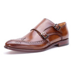 Douglas Wing-Tip Double Monkstrap // Cognac (Euro: 43)