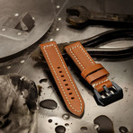 Aeromeister Watch Strap // Cognac Leather // S10