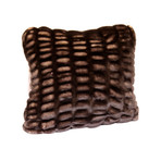 Couture Faux Fur Pillow // Shadow Mink (18"L x 18"W)