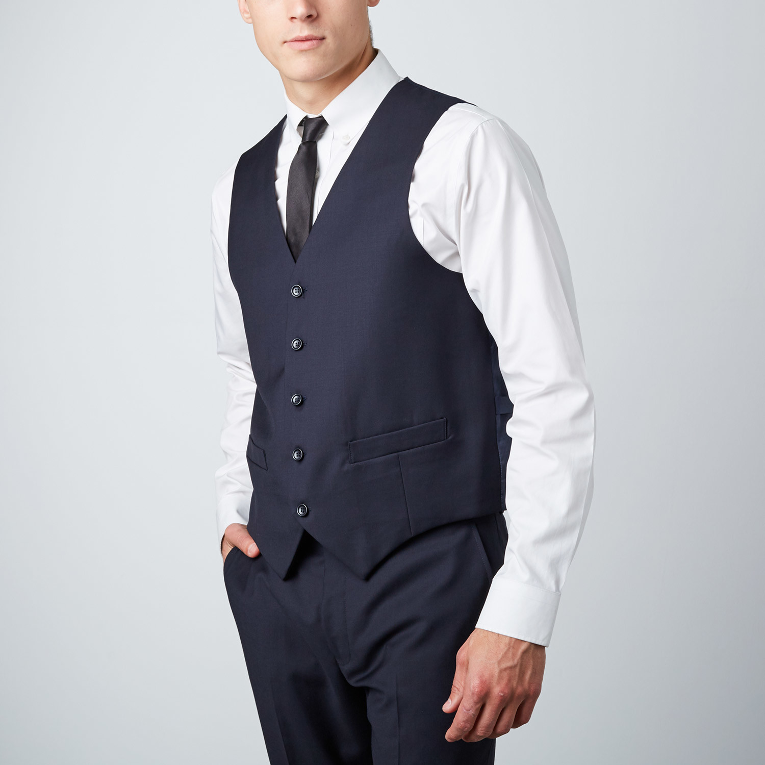 3 Piece Classic Fit Suit // Navy (US: 36S) - Mantoni - Touch of Modern