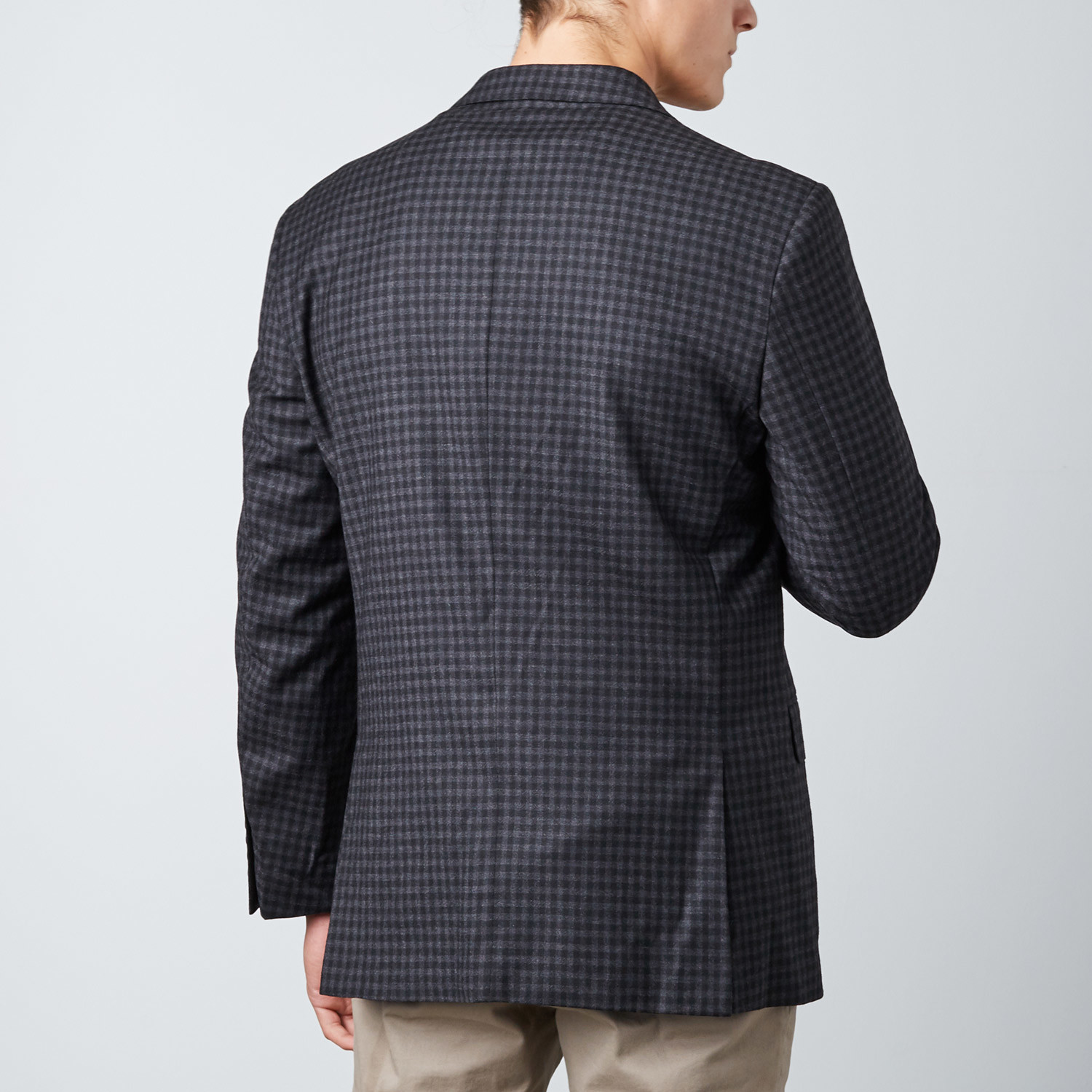 Checkered Sport Jacket // Black + Grey (US: 38S) - Mantoni - Touch of ...