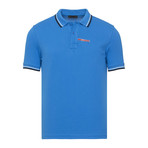 Contrast Stripe Trimmed Polo // Turquoise (L)