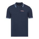 Contrast Stripe Trimmed Polo // Navy Blue (M)