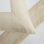 Porto Pillowcase // White + Sandstone (Standard)