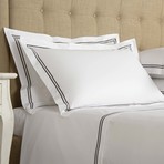 Hotel Classic // White + Slate Grey (Standard Sham)