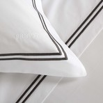 Hotel Classic // White + Slate Grey (Euro Sham)