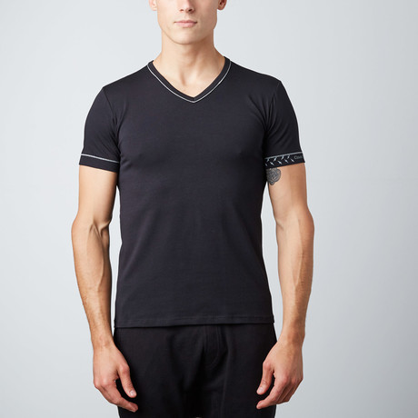 Pugnali V-Neck T-Shirt // Black (S)