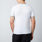 Rainbow V-Neck T-Shirt // White (M)