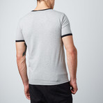 Rainbow V-Neck T-Shirt // Grey (S)