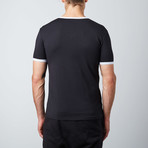 Rainbow V-Neck T-Shirt // Black (M)