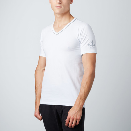 Sailor V-Neck T-Shirt // White (S)