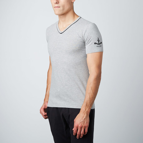 Sailor V-Neck T-Shirt // Grey (S)