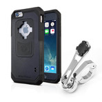 Polished Aluminum Motorcycle Handlebar Mount + Case Kit // iPhone (iPhone 6/6s)