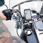 Polished Aluminum Motorcycle Handlebar Mount + Case Kit // iPhone (iPhone 6/6s)