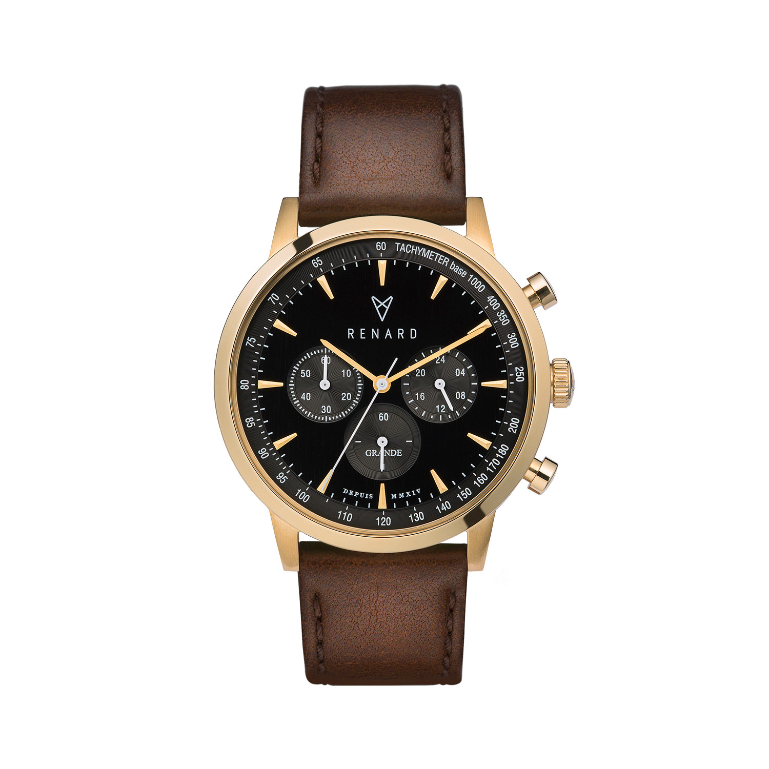 Renard Grande Chronograph Quartz // RC402YG30VBR - Renard Watches ...