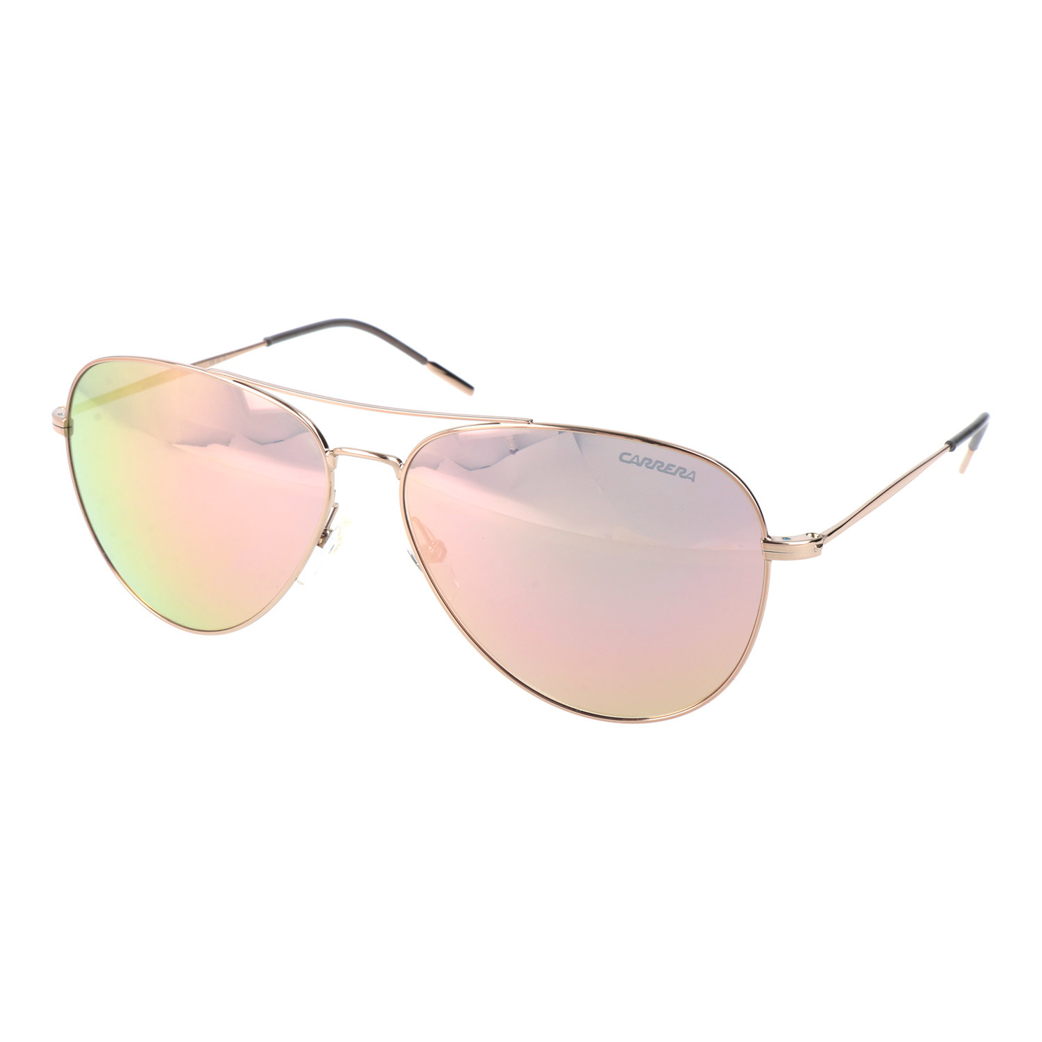 Thin Metal Rim Tonal Aviator Rose Gold Mirror Carrera Sunglasses Touch Of Modern 