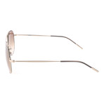 Thin Metal Rim Tonal Aviator // Brown + Gold