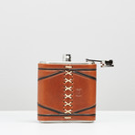 Leather Flask // Crossed Borders