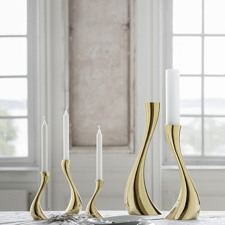 Cobra Candleholder Set (Silver)