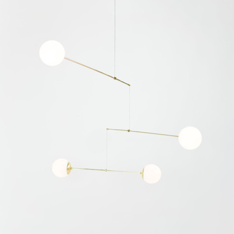 Mobile // Brass Lamp (3 Globes)
