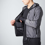 Travel Jacket // Black + Charcoal (Small)