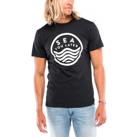 Sea You Later T-Shirt // Faded Black (S)