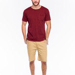 Slub Pocket T-Shirt // Dark Red (M)