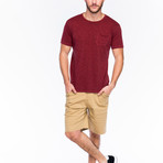 Slub Pocket T-Shirt // Dark Red (S)