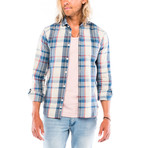 Bowery Long-Sleeve Button Down // Blue Plaid (M)