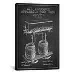 Beer Apparatus Charcoal Patent Blueprint // Aged Pixel // V2 (26"W x 18"H x 0.75"D)