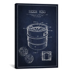 Keg Patent Blueprint // Navy Blue (26"W x 18"H x 0.75"D)