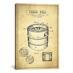 Keg Patent Blueprint // Vintage (26"W x 18"H x 0.75"D)