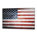 American Wooden Flag // Nicklas Gustafsson (24"W x 16"H x 1.5"D // Aluminum Print)