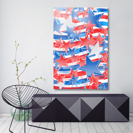 Artistic LXXXVI - Americana Pattern, NE // Tmarchev // Aluminum Print (16"W x 24"H)