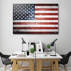 American Wooden Flag // Nicklas Gustafsson (24"W x 16"H x 1.5"D // Aluminum Print)