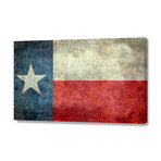 Texas Flag Vintage Retro // Bruce Stanfield (24"W x 16"H x 1.5"D // Stretched Canvas)